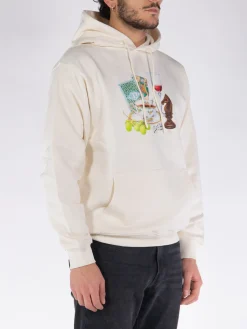 DROLE DE MONSIEUR Felpe<FELPA HOODIE APRES-MIDI Azzurro, Beige, Bianco, Marrone, Nero, Rosa, Verde