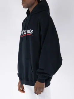 VETEMENTS. Felpe<FELPA HOODIE CAMPAIGN LOGO Nero