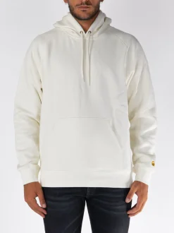 CARHARTT WIP Felpe<FELPA HOODIE CHASE Bianco