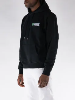 ARTE Felpe<FELPA HOODIE CIRCLE FLOWER BACK PRINT Bianco, Nero, Verde