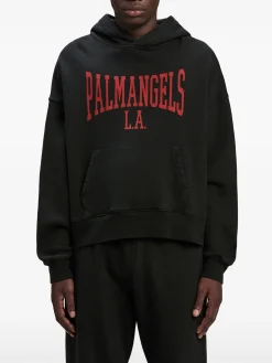 PALM ANGELS Felpe<FELPA HOODIE COLLEGE Nero, Rosso