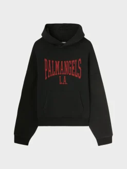 PALM ANGELS Felpe<FELPA HOODIE COLLEGE Nero, Rosso