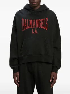 PALM ANGELS Felpe<FELPA HOODIE COLLEGE Nero, Rosso