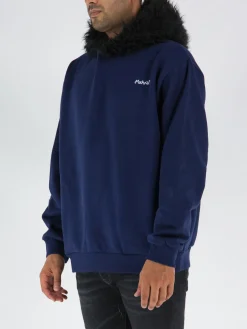 MARNI Felpe<FELPA HOODIE CON LOGO Bianco, Blu, Nero