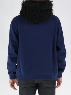 MARNI Felpe<FELPA HOODIE CON LOGO Bianco, Blu, Nero
