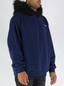 MARNI Felpe<FELPA HOODIE CON LOGO Bianco, Blu, Nero