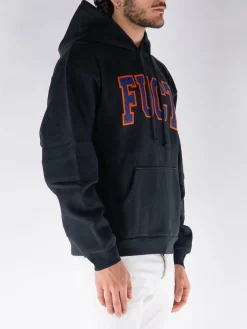 FUCT. Felpe<FELPA HOODIE CON LOGO STAMPATO Arancione, Blu, Nero