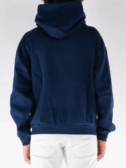 FUCT. Felpe<FELPA HOODIE CON LOGO STAMPATO Blu, Giallo