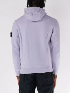 STONE ISLAND Felpe<FELPA HOODIE CON PATCH LOGO Viola