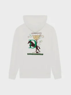 DRÔLE DE MONSIEUR Felpe<FELPA HOODIE CON RICAMO Bianco, Marrone, Verde