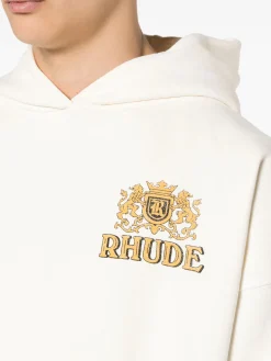 RHUDE Felpe<FELPA HOODIE CRESTA CIGAR Bianco, Giallo