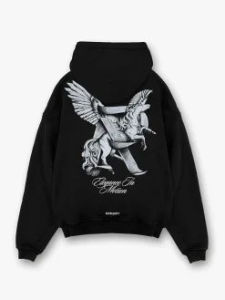 REPRESENT CLOTHING Felpe<FELPA HOODIE ELEGANCE IN MOTION Grigio, Nero