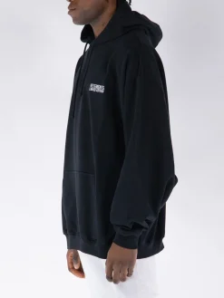 VETEMENTS. Felpe<FELPA HOODIE EMBROIDERED LOGO Nero