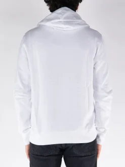 LANVIN Felpe<FELPA HOODIE FLEECE EUSEBIO Bianco, Rosso