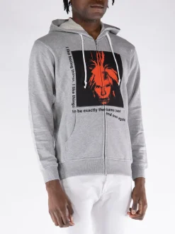 COMME DES GARCONS SHIRT Felpe<FELPA HOODIE FULL ZIP Grigio, Nero, Rosso
