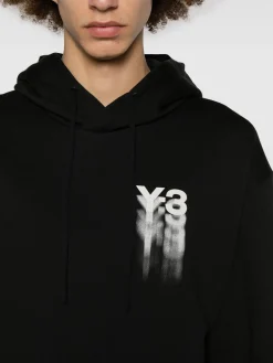 Y-3 Felpe<FELPA HOODIE GFX Bianco, Nero