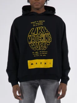 MARNI Felpe<FELPA HOODIE GRAPHICS Giallo, Nero