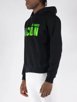 DSQUARED Felpe<FELPA HOODIE ICON BLUR COOL Nero, Verde