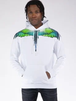 MARCELO BURLON Felpe<FELPA HOODIE ICON WINGS Verde