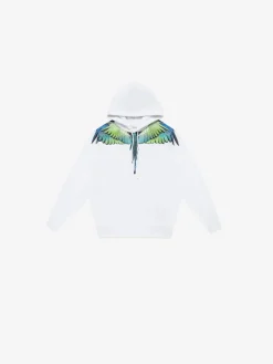 MARCELO BURLON Felpe<FELPA HOODIE ICON WINGS Verde