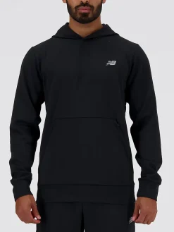 NEW BALANCE Felpe<FELPA HOODIE IN MAGLIA TECH Nero