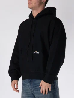 CARHARTT WIP Felpe<FELPA HOODIE LABEL SCRIPT Bianco, Nero
