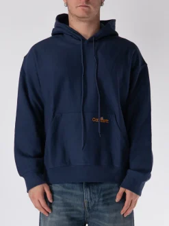 CARHARTT WIP Felpe<FELPA HOODIE LABEL SCRIPT Arancione, Blu