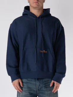 CARHARTT WIP Felpe<FELPA HOODIE LABEL SCRIPT Arancione, Blu