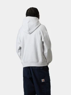 CARHARTT WIP Felpe<FELPA HOODIE LABEL SCRIPT Bianco, Nero