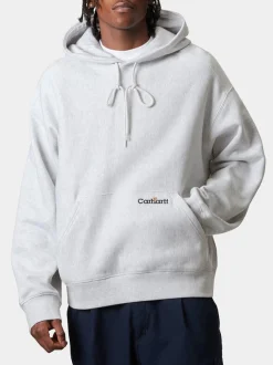 CARHARTT WIP Felpe<FELPA HOODIE LABEL SCRIPT Bianco, Nero