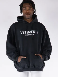 VETEMENTS Felpe<FELPA HOODIE LIMITED EDITION Bianco, Nero