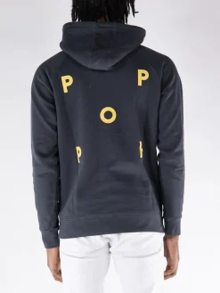 POP TRADING COMPANY Felpe<FELPA HOODIE LOGO Giallo, Grigio