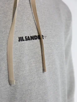 JIL SANDER Felpe<FELPA HOODIE LOGO Beige, Grigio, Nero