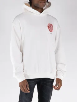MARNI Felpe<FELPA HOODIE LOGO BOX Bianco, Rosso