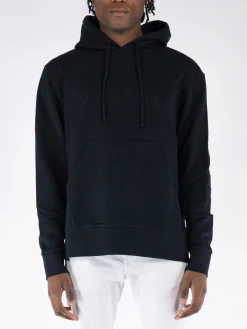 JW ANDERSON Felpe<FELPA HOODIE LOGO EMBROIDERY Nero