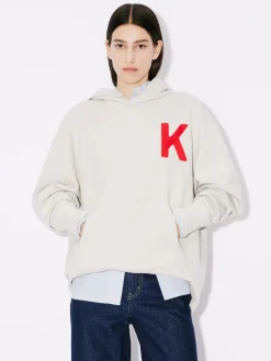 KENZO Felpe<FELPA HOODIE LUCKY TIGER OVERSIZE Bianco, Rosso
