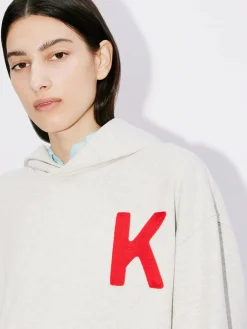 KENZO Felpe<FELPA HOODIE LUCKY TIGER OVERSIZE Bianco, Rosso