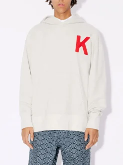 KENZO Felpe<FELPA HOODIE LUCKY TIGER OVERSIZE Bianco, Rosso