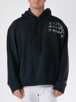 MM6 MAISON MARGIELA Felpe<FELPA HOODIE NUMBERS-MOTIF Bianco, Nero
