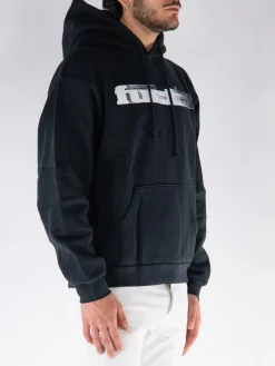 FUCT. Felpe<FELPA HOODIE OG BLURRED LOGO Bianco, Nero
