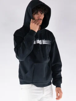 FUCT. Felpe<FELPA HOODIE OG BLURRED LOGO Bianco, Nero