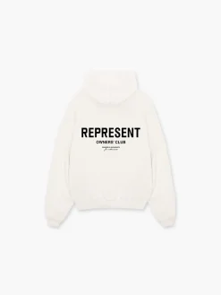 REPRESENT CLOTHING Felpe<FELPA HOODIE OWNERS CLUB Bianco, Nero