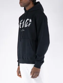 44 LABEL GROUP Felpe<FELPA HOODIE PEACE Bianco, Nero