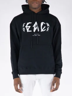 44 LABEL GROUP Felpe<FELPA HOODIE PEACE Bianco, Nero