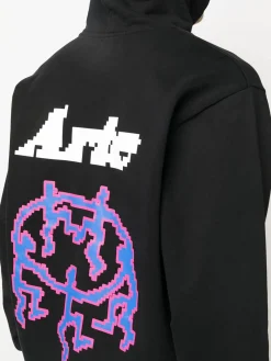ARTE Felpe<FELPA HOODIE PIXEL DANCERS Bianco, Nero, Viola