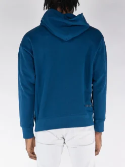 MONCLER GRENOBLE Felpe<FELPA HOODIE PRINTED LOGO Blu, Rosso