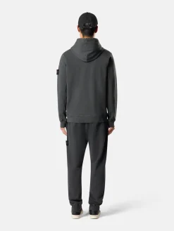 STONE ISLAND Felpe<FELPA HOODIE REGULAR GARMENT Bianco, Giallo, Grigio, Verde