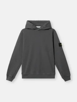 STONE ISLAND Felpe<FELPA HOODIE REGULAR GARMENT Bianco, Giallo, Grigio, Verde