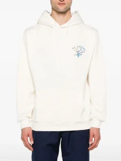 DROLE DE MONSIEUR Felpe<FELPA HOODIE SLOGAN ESQUISSE Bianco