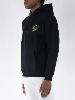 DROLE DE MONSIEUR Felpe<FELPA HOODIE SLOGAN ESQUISSE Nero